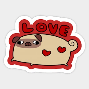 Love Pug Sticker